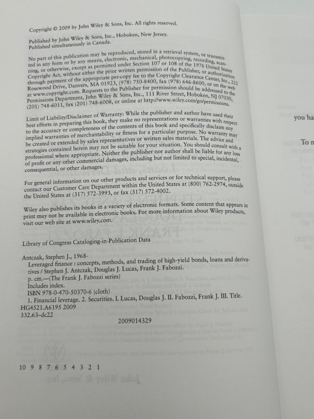 Leveraged Finance: Concepts Methods & Trading Antczak Lucas & Fabozzi Investment - Picture 4 of 6